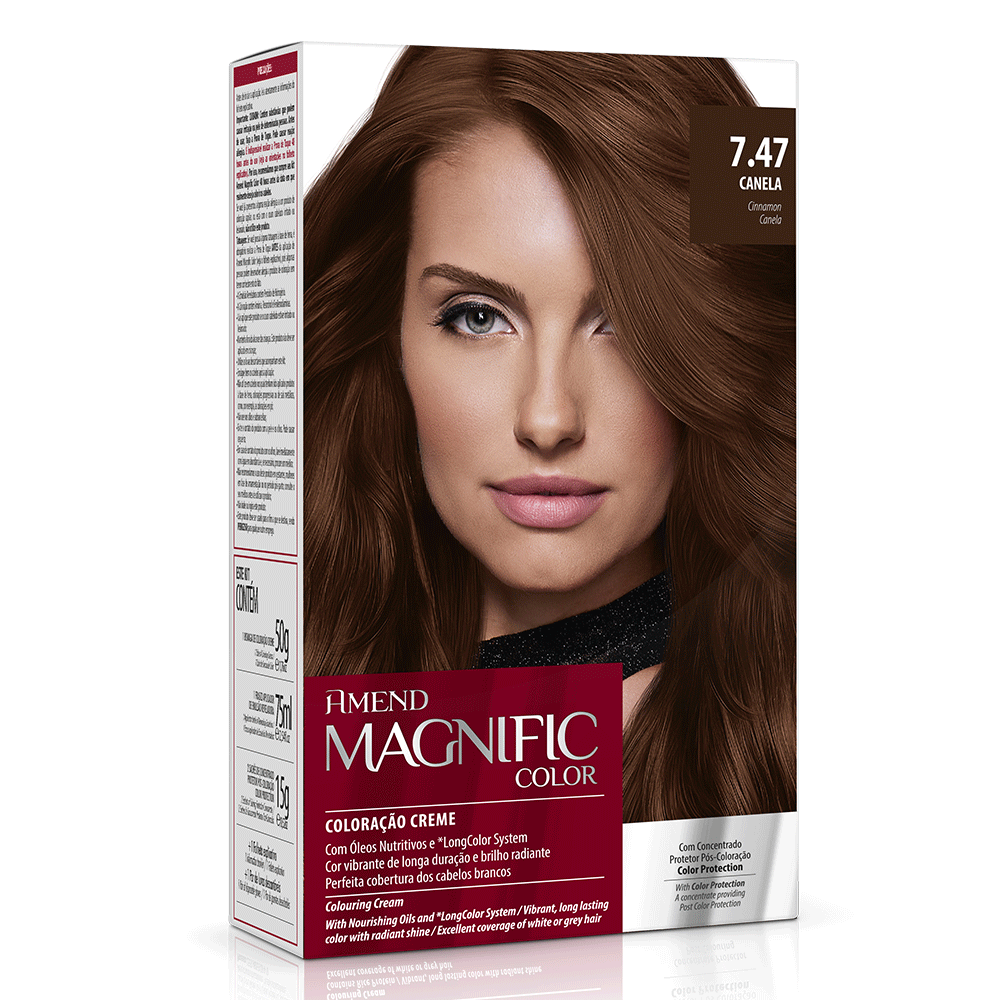 Kit Coloração Amend Magnific Color 7.47 Canela
